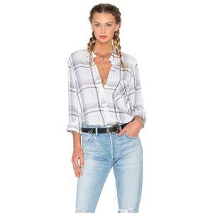 Bella Dahl Plaid Flannel Button Down Blouse